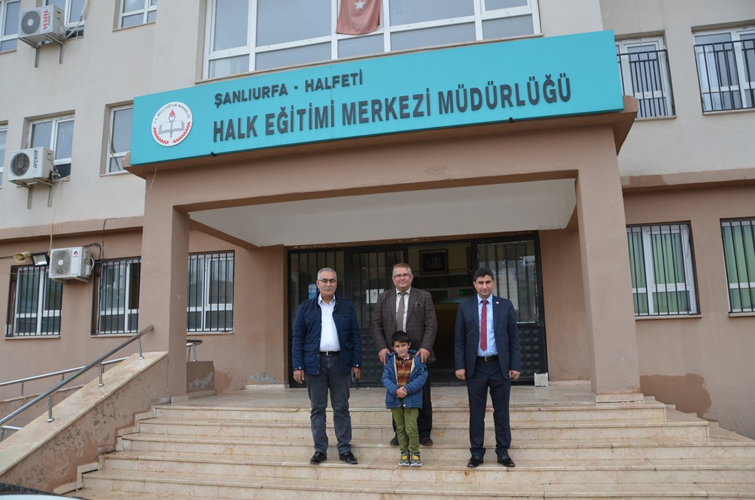 Hüseyin Kıran `dan Halfeti  Halk Eğitim Müdürü  Eşref Arıkan `a  Ziyaret