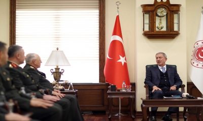 Millî Savunma Bakanı Hulusi Akar, Kara Kuvvetleri Komutanı Org. Musa Avsever ve Beraberindeki Personeli Kabul Etti