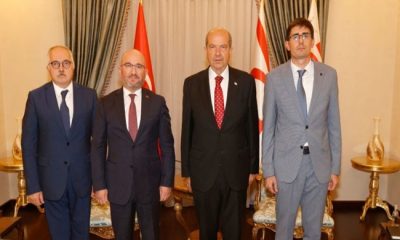 Cumhurbaşkanı Ersin Tatar, Mahmut Sami Şahin başkanlığındaki Türk Standartları Enstitüsü (TSE) yönetimini kabul ederek görüştü
