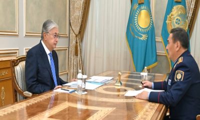 Cumhurbaşkanı, İçişleri Bakanı Marat Akhmetzhanov’u kabul etti