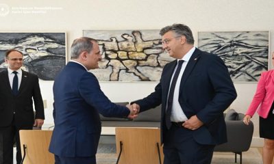 Nazir Ceyhun Bayramovun Xorvatiya Respublikasının Baş naziri Andrey Plenkoviç ilə görüşünə dair mətbuat məlumatı