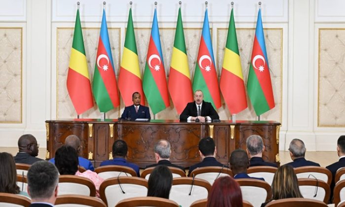 Azerbaycan ve Kongo Cumhurbaşkanları basına açıklamalarda bulundu