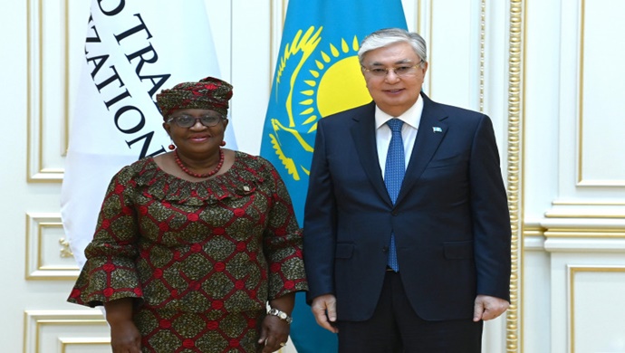 Devlet başkanı DTÖ Genel Direktörü Ngozi Okonjo-Iweala ile görüştü