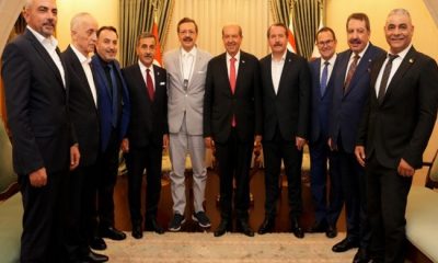 Cumhurbaşkanı Ersin Tatar, Prof. Dr. Hüsnü Kapu başkanlığındaki Kars Kafkas Üniversitesi heyetini kabul ederek görüştü