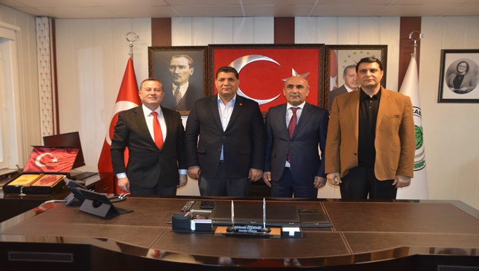 CHP HEYETİNDEN MHP ARABAN BELEDİYE BAŞKANI MEHMET ÖZDEMİR`E ZİYARET